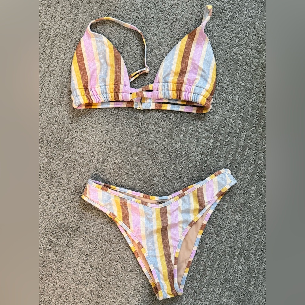 Montce swim striped bikini TOP ONLY